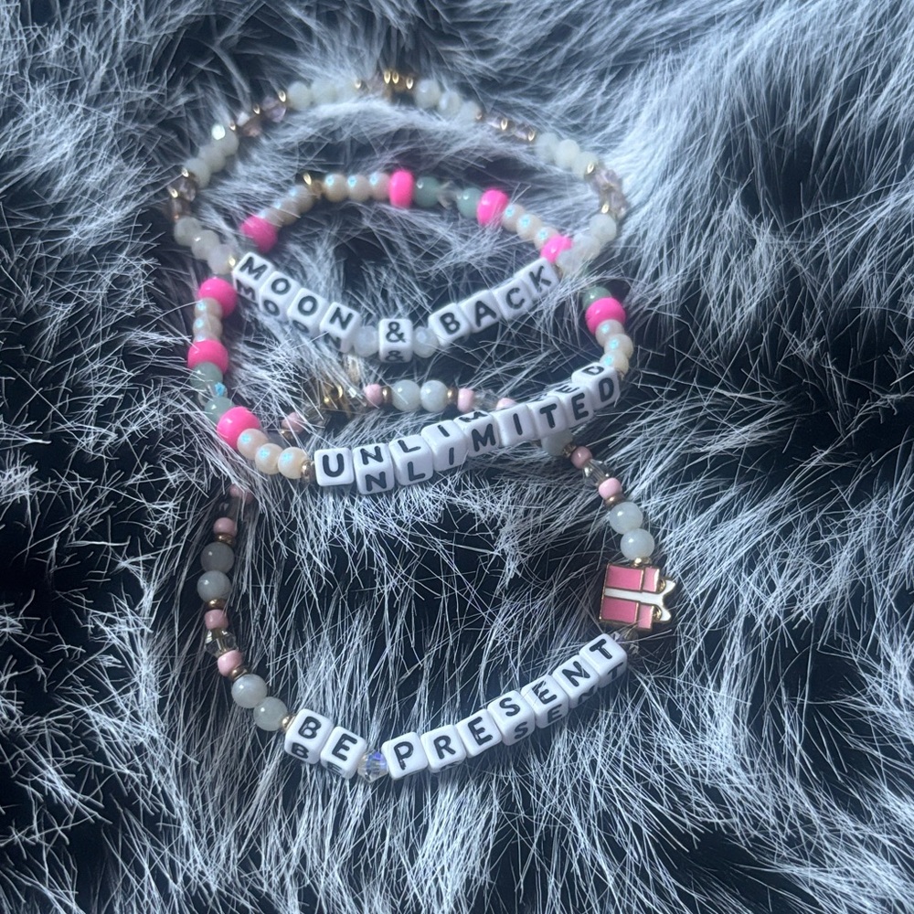 Beaded Bracelets with Inspirational Words